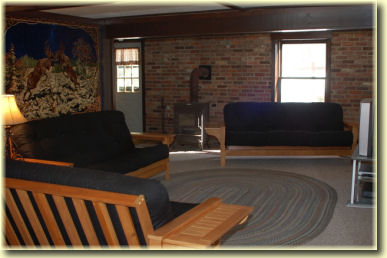 Futons for sleeping 6 people in comfort while lodging in the Allegheny National Forest